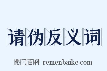 请伪反义词是什么意思的图片